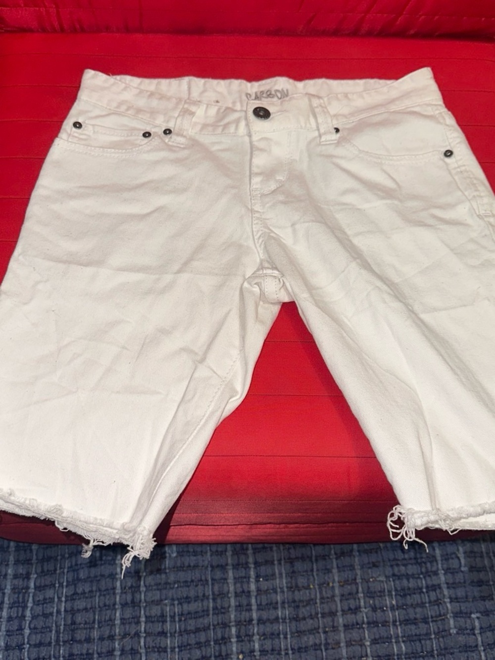 Carbon white short jeans